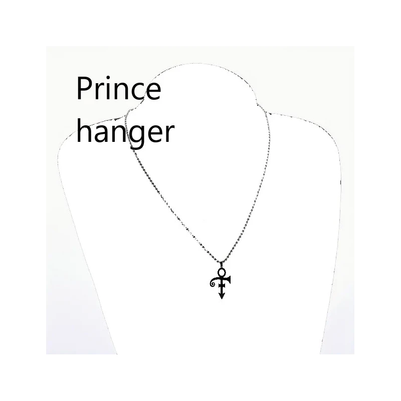 Ketting met PRINCE (symbool van de liefde) hanger aan ketting (zwart)