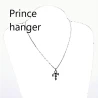 Collier avec pendentif PRINCE (symbole de l'amour) sur chaîne (noir)