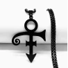 Collier avec pendentif PRINCE (symbole de l'amour) sur chaîne (noir)