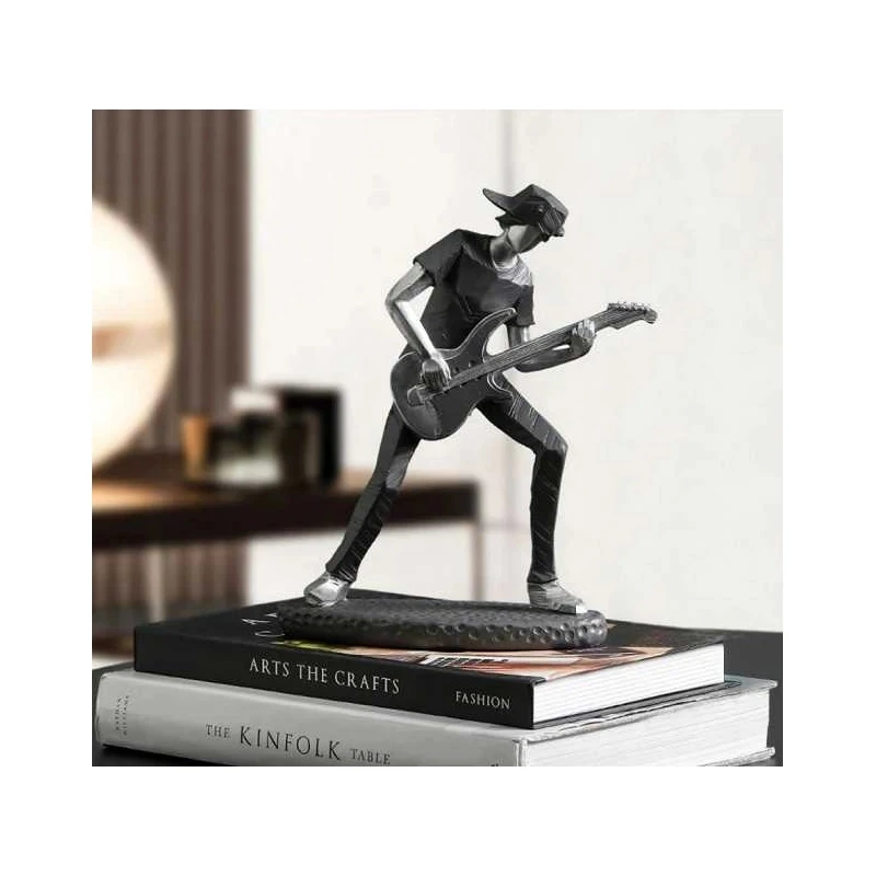 Original figurine decoration sculpture 'GUITARIST' HOME DECO ART with certificate