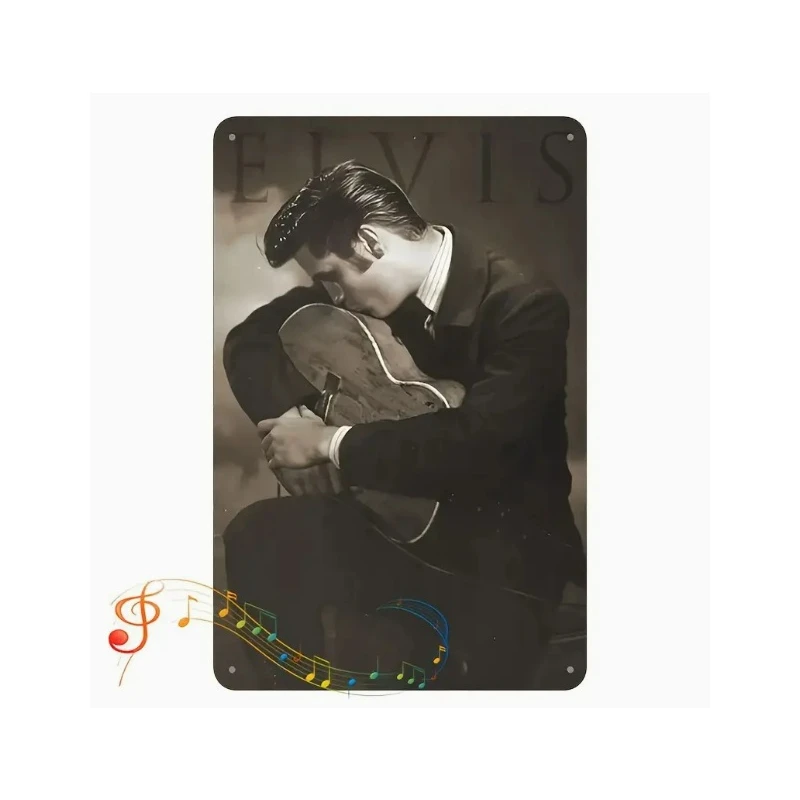 Wandschild  ELVIS PRESLEY - Vintage Retro - Mancave - Wanddekoration - Werbeschild - Metallschild