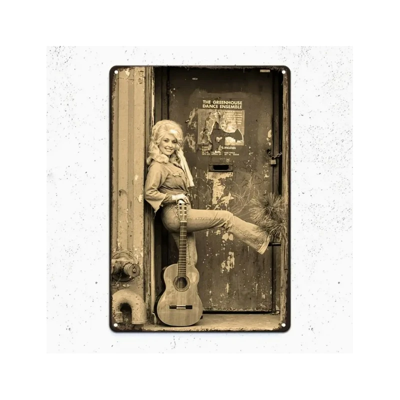 Wandbord DOLLY PARTON - Vintage Retro - Mancave - Wand Decoratie - Reclame Bord - Metalen bord