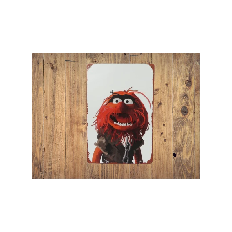 Wandbord Metalen Wandbord ANIMAL  - "Muppets" - Mancave - Wand Decoratie - Metalen bord