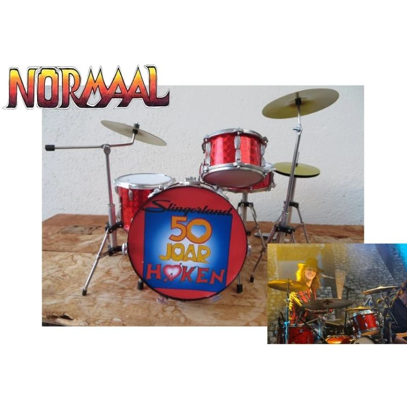 EXCLUSIEF drumstel Slingerland RED Glitter Normaal 50 Joar - Zeer gedetailleerd model -LUXE model -