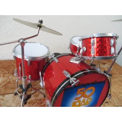 EXCLUSIVE drum kit Slingerland RED Glitter Normaal 50 joar - Very detailed model -LUXURY model -