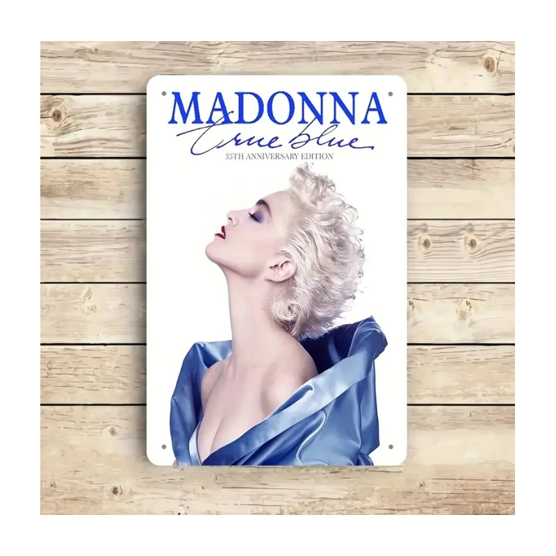 Wandschild MADONNA  'True Blue' - Vintage Retro - Mancave - Wanddekoration - Werbeschild - Metallschild