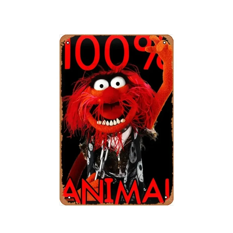 Wall Sign Metal Wall Sign "ANIMAL 'Let's Rock' - Muppets" - Mancave - Wall Decoration -