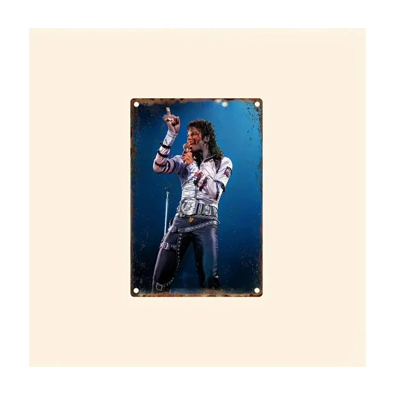 Wandschild Michael Jackson - Vintage Retro - Mancave - Wanddekoration - Werbeschild - Metallschild