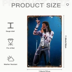 Wandschild Michael Jackson - Vintage Retro - Mancave - Wanddekoration - Werbeschild - Metallschild