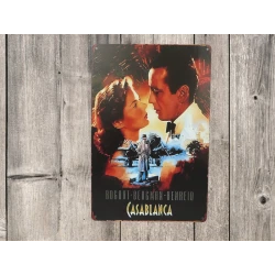 Wandschild CASABLANCA 1942 'Filmtafel' - Vintage Retro - Mancave - Wanddekoration - Werbeschild - Metallschild