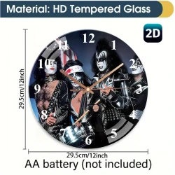 Uhr (digital) mit Glasplattenaufdruck KISS "Army"