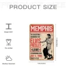 Wandbord  ELVIS PRESLEY "Memphis 1956"- Vintage Retro - Mancave - Wand Decoratie - Reclame Bord - Metalen bord