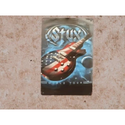 Wandschild STYX "World Tour" - Vintage Retro - Mancave - Wanddekoration - Werbeschild - Metallschild