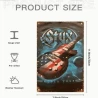 Wandbord STYX "World Tour" - Vintage Retro - Mancave - Wand Decoratie - Reclame Bord - Metalen bord