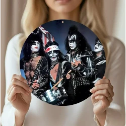 Metalen wandbord KISS 'army' classic (rond)