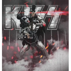 Rock action figuren KISS (Gene, Paul, Ace en Peter) + instrumenten