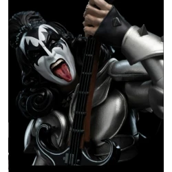 Rock-Actionfiguren KISS (Gene, Paul, Ace und Peter) + Instrumente
