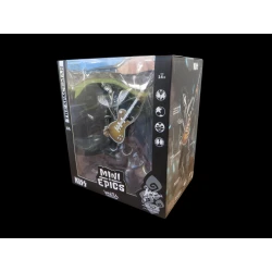 Rock-Actionfiguren KISS (Gene, Paul, Ace und Peter) + Instrumente