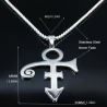 Necklace with PRINCE (symbol of love) pendant on chain (silver)
