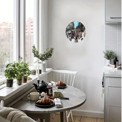 Uhr (digital) mit Glasplattenaufdruck The BEATLES "Abbey Road"