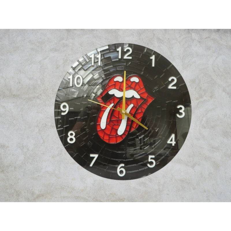 Uhr (digital) mit Glasplattenaufdruck THE ROLLING STONES