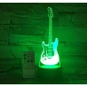 Miniatuur ROCK LED gitaar Fender Stratocaster 3D lamp (7 kleuren) met afstandsbediening