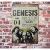 Wandbord  GENESIS  'Wembley 1974' - Vintage Retro - Mancave - Wand Decoratie - Reclame Bord - Metalen bord