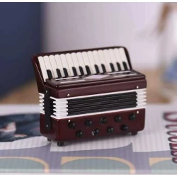 Miniatuur Accordeon Classic RED met 9 bass knoppen