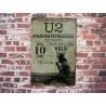 Wandbord  U2  'Stadion Feyenoord 1987" - Vintage Retro - Mancave - Wand Decoratie - Reclame Bord - Metalen bord
