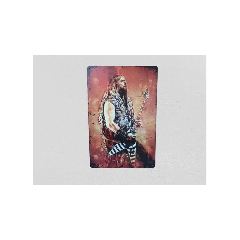 Wandbord  ZAKK WYLDE  'Pantera' - Vintage Retro - Mancave - Wand Decoratie - Reclame Bord - Metalen bord