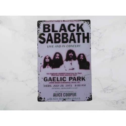 Wandbord  BLACK SABBATH  '28 juli 1971' - Vintage Retro - Mancave - Wand Decoratie - Reclame Bord - Metalen bord