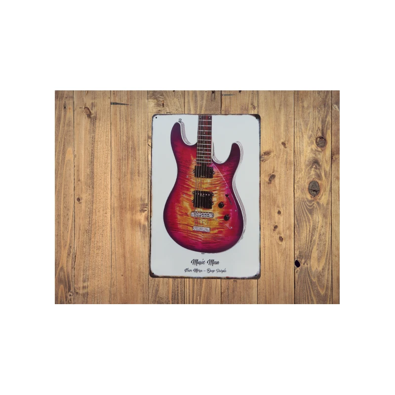 Enseigne murale Music Man - Steve Morse - DEEP PURPLE - Vintage Retro - Mancave - Décoration murale