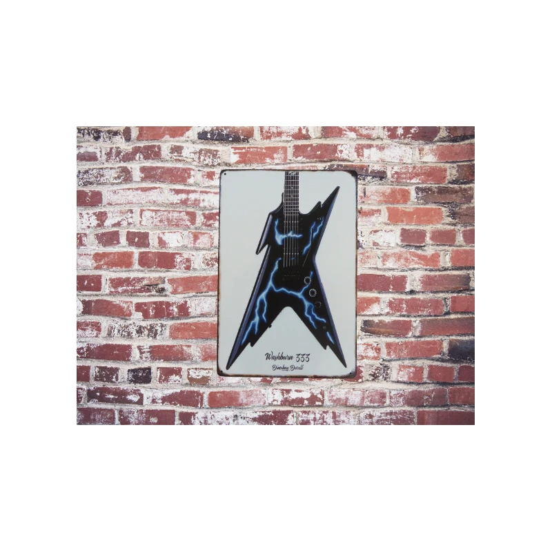 Wandschild Washburn 333 – Dimebag Darell – Vintage Retro – Mancave – Wanddekoration – Werbeschild – Metallschild