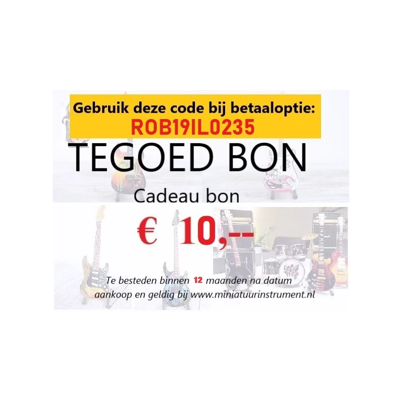 Tegoedbon / cadeaubon / verjaardagsgeschenk (VERZENDKOSTEN WORDEN DIRECT TERUGBETAALD!)