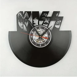 LP Vinyl Quarz-Wanduhr KISS...