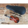 handmade violin (brown) with bow, case and stand approx. 16 cm