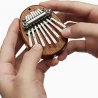 8 Key Mini Kalimba (High Quality) on solid wooden platter