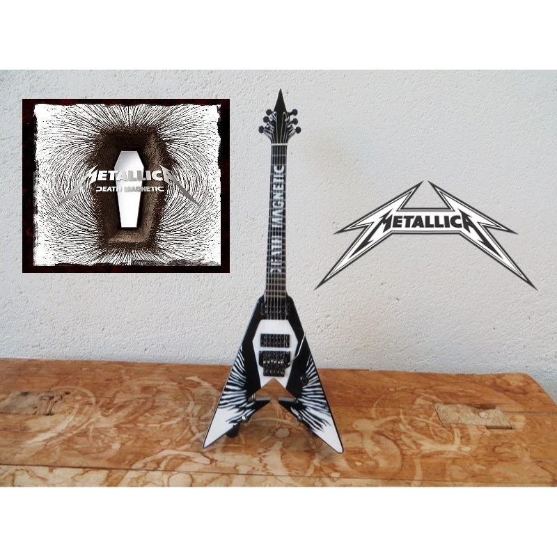 Gitaar Electra Flying V "Death Magnetic" Tribute James Hetfield -Metallica-