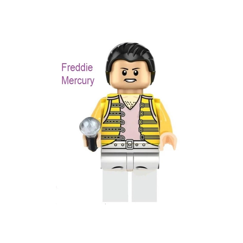 Lego achtig ROCK poppetje Freddie Mercury QUEEN