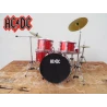 Kit de batterie EXCLUSIF Tama RED Glitter ACDC Modèle très détaillé -Modèle LUXE -