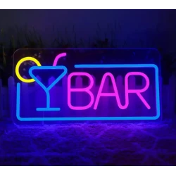 LED NEON SIGN "BAR" NIGHT...