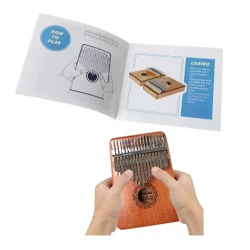 17-Key Perfect Gauntlets (thumb) Piano Mahogany BLUE Kalimba Portable (mahogany flower version)