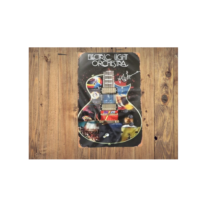 Enseigne murale ELO (Jeff Lynne) - Vintage Retro - Mancave - Décoration murale - Enseigne publicitaire -