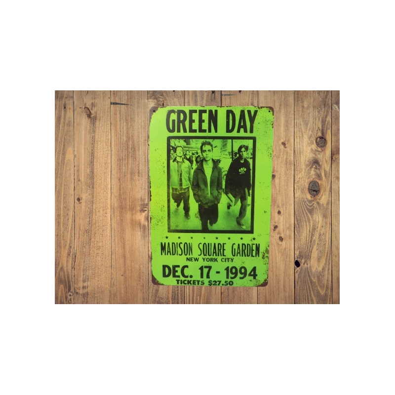 Wandschild GREENDAY - Vintage Retro - Mancave - Wanddekoration - Werbeschild - Metallschild