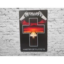 Wandschild METALLICA 'Master of Puppets'' - Vintage Retro - Mancave - Wanddekoration - Werbeschild - Metallschild