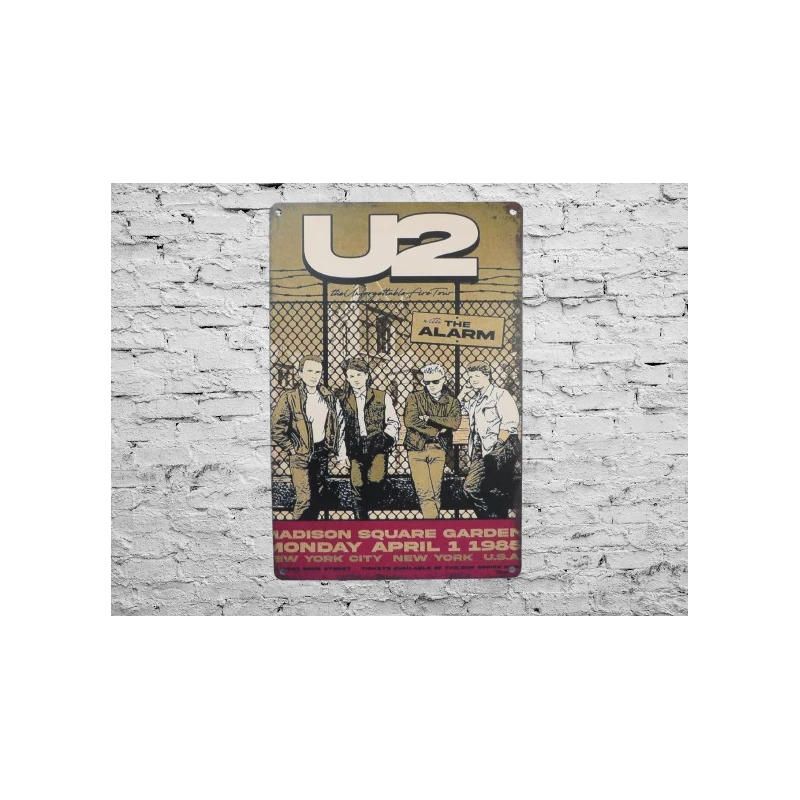 Wall sign U2 - Vintage Retro - Mancave - Wall Decoration - Advertising Sign - Metal sign