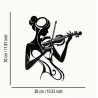 Metal Wall Sign Girl Playing Violin (Metal Wall Art)